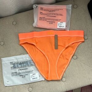 Skims Orange Underwear and Tank Top